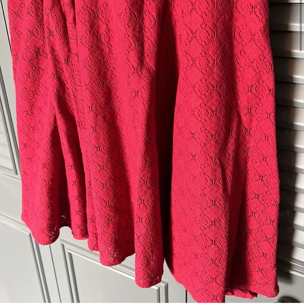 Free People : Red Lace Daisy Flare Dress - 4 - Picture 4 of 13